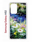Чехол-накладка Samsung Galaxy A52 Kruche Print Ромашки у ручья