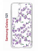 Чехол-накладка Samsung Galaxy S21 Kruche Print Сакура