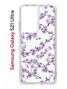 Чехол-накладка Samsung Galaxy S21 Ultra Kruche Print Сакура