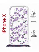 Чехол-накладка iPhone X/XS Kruche Magrope Print Сакура