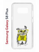 Чехол-накладка Samsung Galaxy S8 Plus Kruche Print Сова в очках