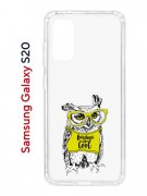 Чехол-накладка Samsung Galaxy S20 Kruche Print Сова в очках