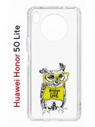 Чехол-накладка Huawei Nova 8i (610636) Kruche PRINT Сова в очках