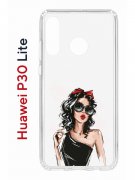 Чехол-накладка Huawei P30 Lite/Honor 20S/Honor 20 Lite/Nova 4e Kruche Print Фэшн леди