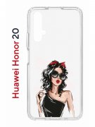 Чехол-накладка Huawei Honor 20/Nova 5T Kruche Print Фэшн леди