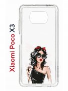 Чехол-накладка Xiaomi Poco X3 (593960) Kruche PRINT Фэшн леди