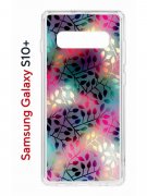 Чехол-накладка Samsung Galaxy S10+ Kruche Print Цветные листья