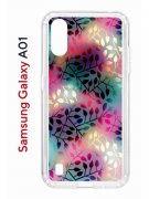 Чехол-накладка Samsung Galaxy A01/A015 Kruche Print Цветные листья