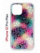 Чехол-накладка iPhone 12 Pro Max Kruche Print Цветные листья
