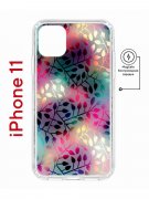 Чехол-накладка iPhone 11 Kruche Magnet Print Цветные листья
