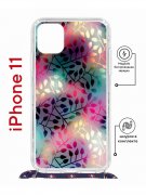 Чехол-накладка iPhone 11 Kruche Magrope Print Цветные листья