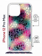 Чехол-накладка Apple iPhone 12 Pro Max (598924) Kruche PRINT Цветные листья