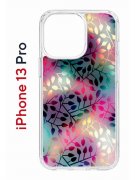 Чехол-накладка iPhone 13 Pro Kruche Print Цветные листья
