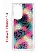 Чехол-накладка Huawei Honor 50/Nova 9 Kruche Print Цветные листья