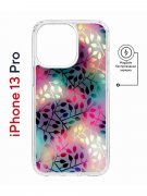 Чехол-накладка Apple iPhone 13 Pro (610631) Kruche PRINT Цветные листья