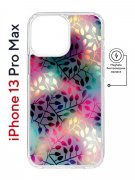 Чехол-накладка Apple iPhone 13 Pro Max (610637) Kruche PRINT Цветные листья