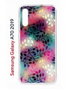 Чехол-накладка Samsung Galaxy A70 2019 Kruche Print Цветные листья