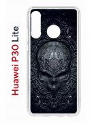 Чехол-накладка Huawei P30 Lite/Honor 20S/Honor 20 Lite/Nova 4e Kruche Print Череп техно