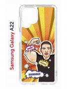 Чехол-накладка Samsung Galaxy A22 (606545) Kruche PRINT Руки Базуки 2