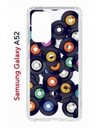 Чехол-накладка Samsung Galaxy A52 (598894) Kruche PRINT Виниловые пластинки