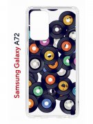 Чехол-накладка Samsung Galaxy A72 (598893) Kruche PRINT Виниловые пластинки