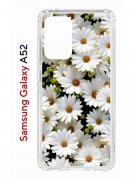 Чехол-накладка Samsung Galaxy A52 Kruche Print Ромашки