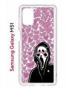 Чехол-накладка Samsung Galaxy M51 (593951) Kruche PRINT Любовь и Крик