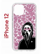 Чехол-накладка Apple iPhone 12  (588925) Kruche PRINT Любовь и Крик