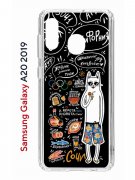 Чехол-накладка Samsung Galaxy A20 2019/A30 2019 Kruche Print Кот Сочи