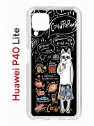 Чехол-накладка Huawei P40 Lite Kruche Print Кот Сочи