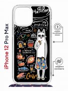 Чехол-накладка iPhone 12 Pro Max Kruche Magrope Print Кот Сочи