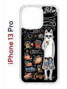 Чехол-накладка iPhone 13 Pro Kruche Print Кот Сочи
