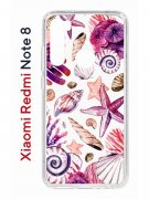 Чехол-накладка Xiaomi Redmi Note 8  (580659) Kruche PRINT Ракушки
