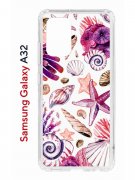 Чехол-накладка Samsung Galaxy A32 (598888) Kruche PRINT Ракушки