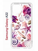 Чехол-накладка Samsung Galaxy A22 (606545) Kruche PRINT Ракушки