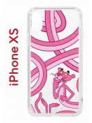 Чехол-накладка Apple iPhone XS (580677) Kruche PRINT Розовая Пантера