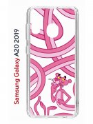 Чехол-накладка Samsung Galaxy A20 2019 (580663) Kruche PRINT Розовая Пантера