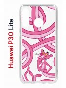 Чехол-накладка Huawei P30 Lite/Honor 20S/Honor 20 Lite/Nova 4e Kruche Print Розовая Пантера