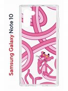 Чехол-накладка Samsung Galaxy Note 10 (580651) Kruche PRINT Розовая Пантера