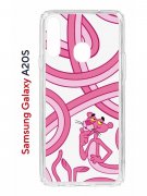Чехол-накладка Samsung Galaxy A20S (588937) Kruche PRINT Розовая Пантера