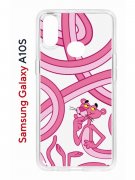 Чехол-накладка Samsung Galaxy A10S (596525) Kruche PRINT Розовая Пантера