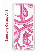 Чехол-накладка Samsung Galaxy A41 (587678) Kruche PRINT Розовая Пантера