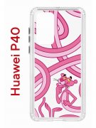 Чехол-накладка Huawei P40 (583862) Kruche PRINT Розовая Пантера