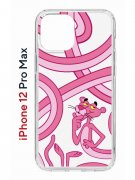 Чехол-накладка Apple iPhone 12 Pro Max (588923) Kruche PRINT Розовая Пантера