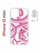 Чехол-накладка iPhone 12 mini Kruche Magnet Print Розовая Пантера