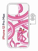 Чехол-накладка iPhone 12 Pro Max Kruche Magnet Print Розовая Пантера
