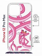 Чехол-накладка Apple iPhone 12 Pro Max (598924) Kruche PRINT Розовая Пантера