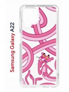 Чехол-накладка Samsung Galaxy A22 (606545) Kruche PRINT Розовая Пантера