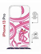 Чехол-накладка iPhone 13 Pro Kruche Magrope Print Розовая Пантера