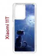 Чехол-накладка Xiaomi 11T (612848) Kruche PRINT Лунный кот